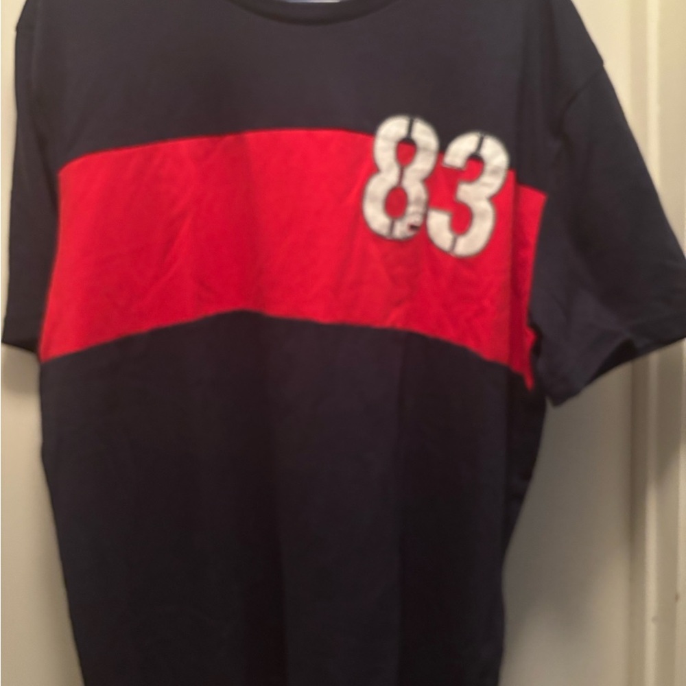 Nautica Navy and Red Graphic T-Shirt